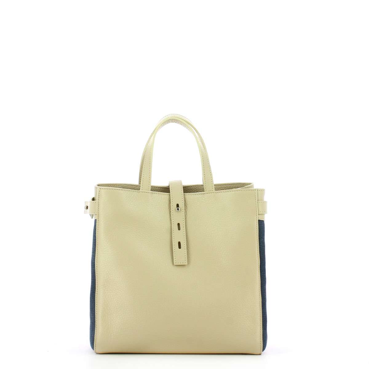 Iuntoo Shopper Piccola Graziosa con logo Beige Jeans - 3