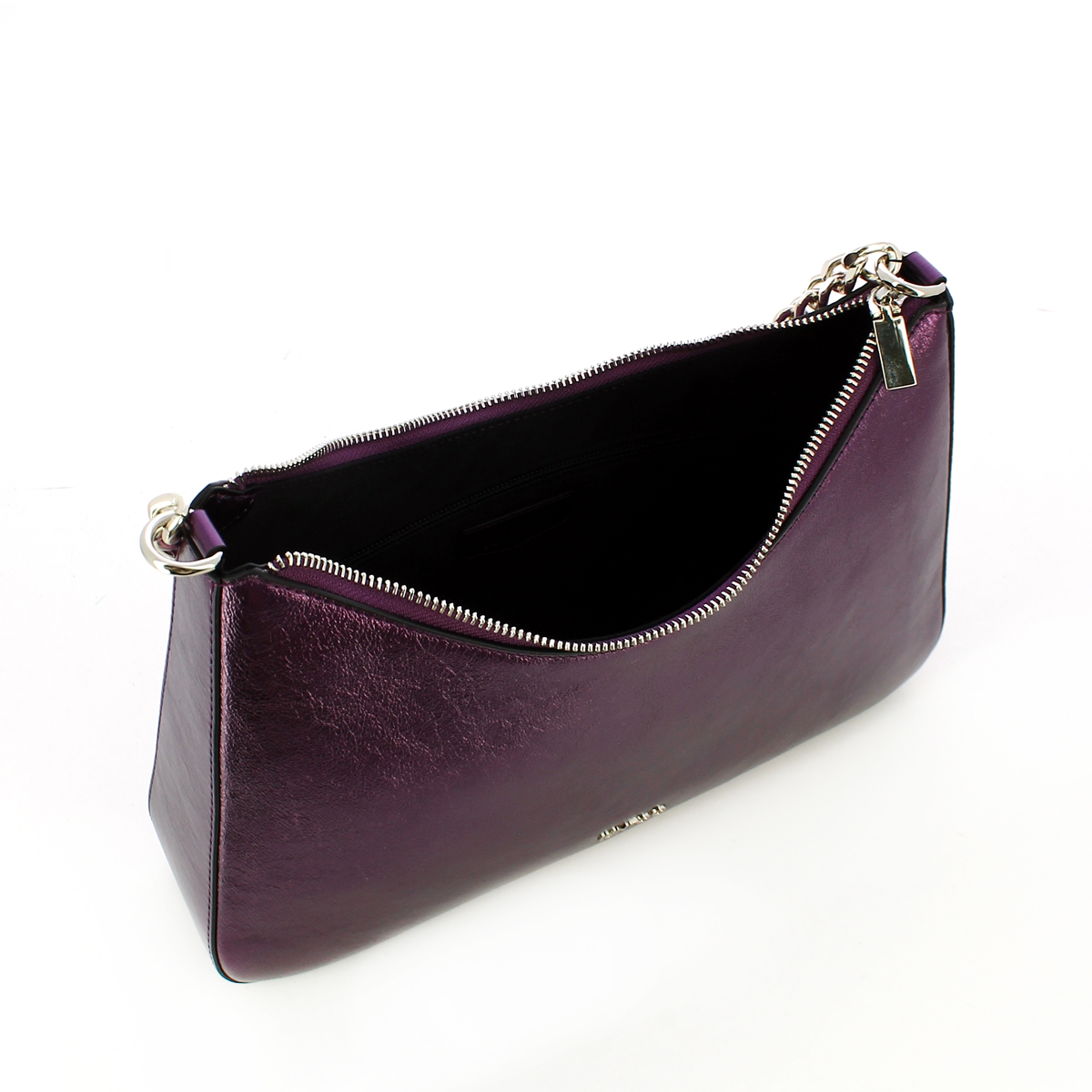 Iuntoo Borsa a spalla Grande Eleganza Metallic Viola - 5