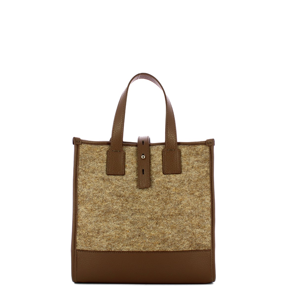 Iuntoo Shopper Piccola Caldo Essenziale Fango Lana Cotta Fango - 3 Iuntoo Shopper Piccola Caldo Essenziale Fango Lana Cotta Fango - 3