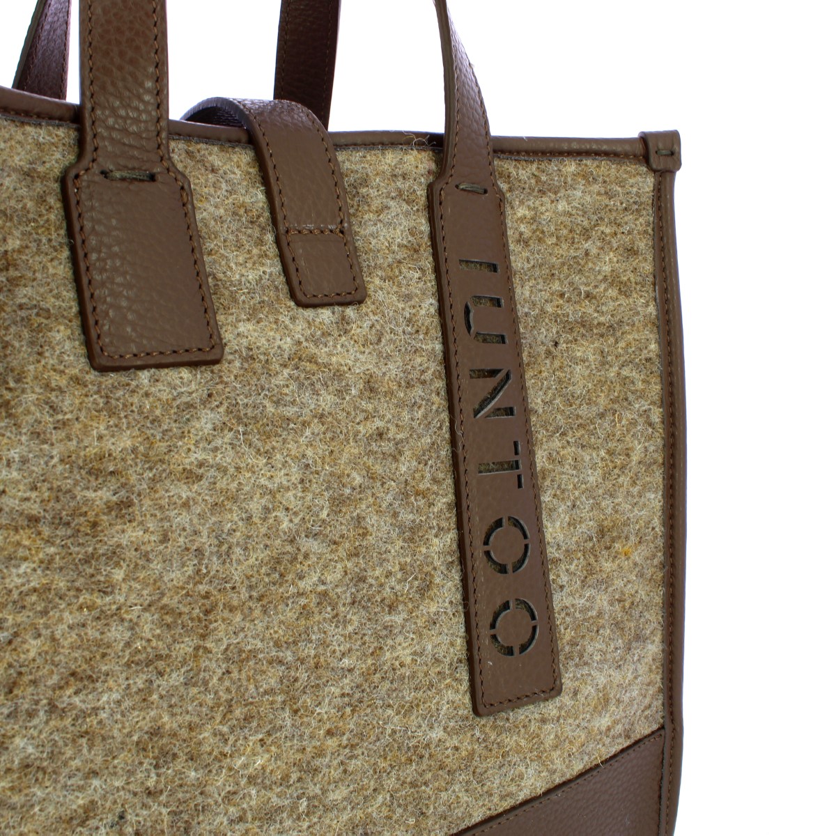 Iuntoo Shopper Piccola Caldo Essenziale Fango Lana Cotta Fango - 5 Iuntoo Shopper Piccola Caldo Essenziale Fango Lana Cotta Fango - 5