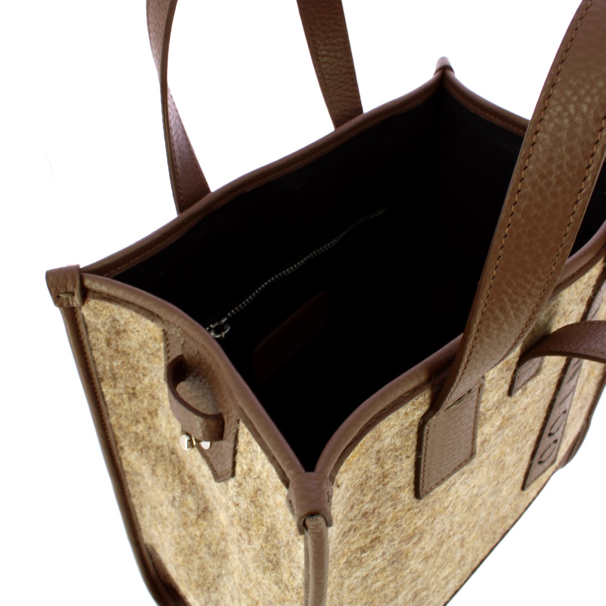 Iuntoo Shopper Piccola Caldo Essenziale Fango Lana Cotta Fango - 6 Iuntoo Shopper Piccola Caldo Essenziale Fango Lana Cotta Fango - 6