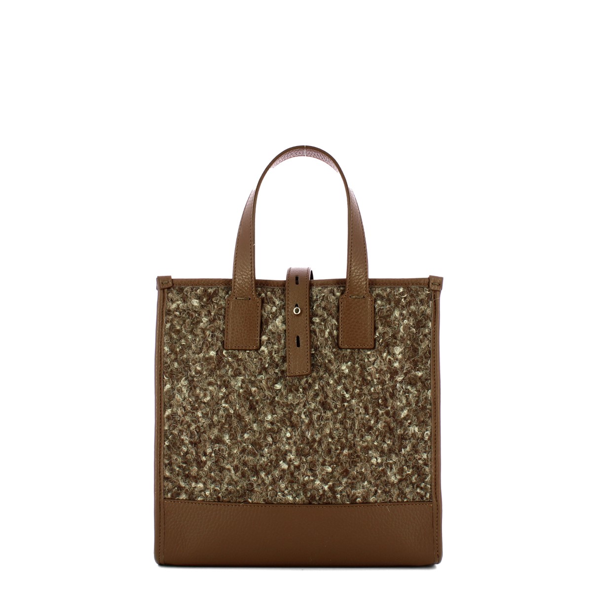Iuntoo Shopper Piccola Caldo Essenziale Fango Lana Melange - 3 Iuntoo Shopper Piccola Caldo Essenziale Fango Lana Melange - 3