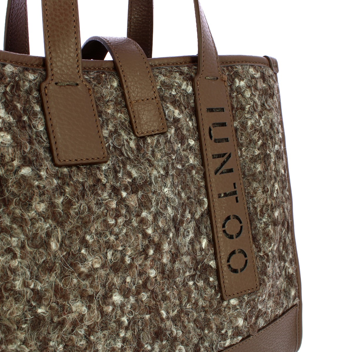 Iuntoo Shopper Piccola Caldo Essenziale Fango Lana Melange - 5 Iuntoo Shopper Piccola Caldo Essenziale Fango Lana Melange - 5