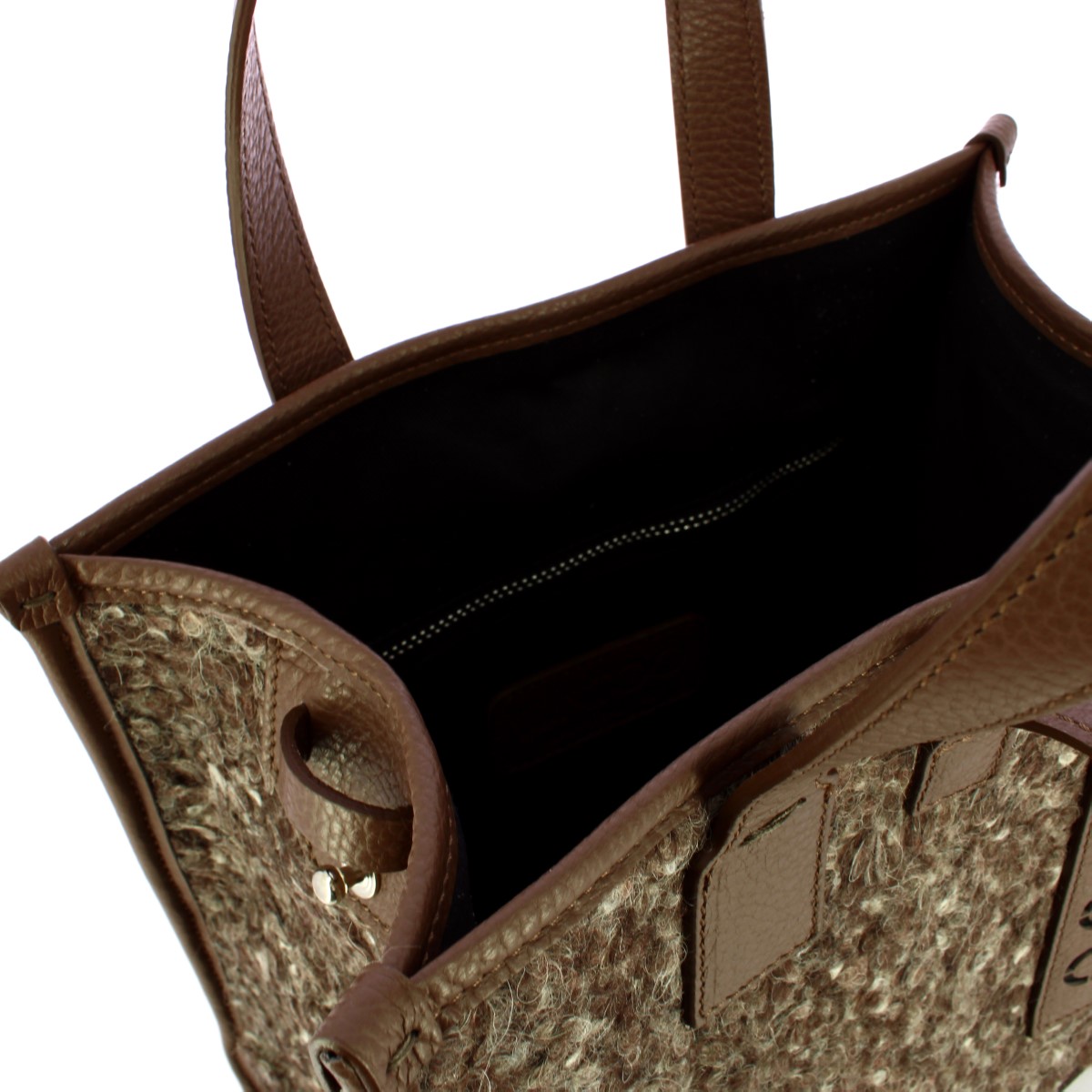 Iuntoo Shopper Piccola Caldo Essenziale Fango Lana Melange - 6 Iuntoo Shopper Piccola Caldo Essenziale Fango Lana Melange - 6