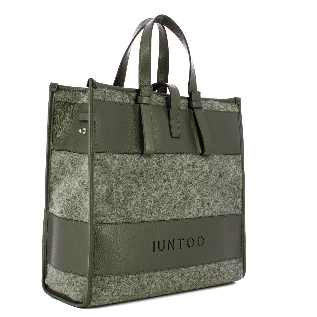 Iuntoo Shopper Grande Caldo Essenziale Grigio Lana Cotta Grigio - 2 Iuntoo Shopper Grande Caldo Essenziale Grigio Lana Cotta Grigio - 2