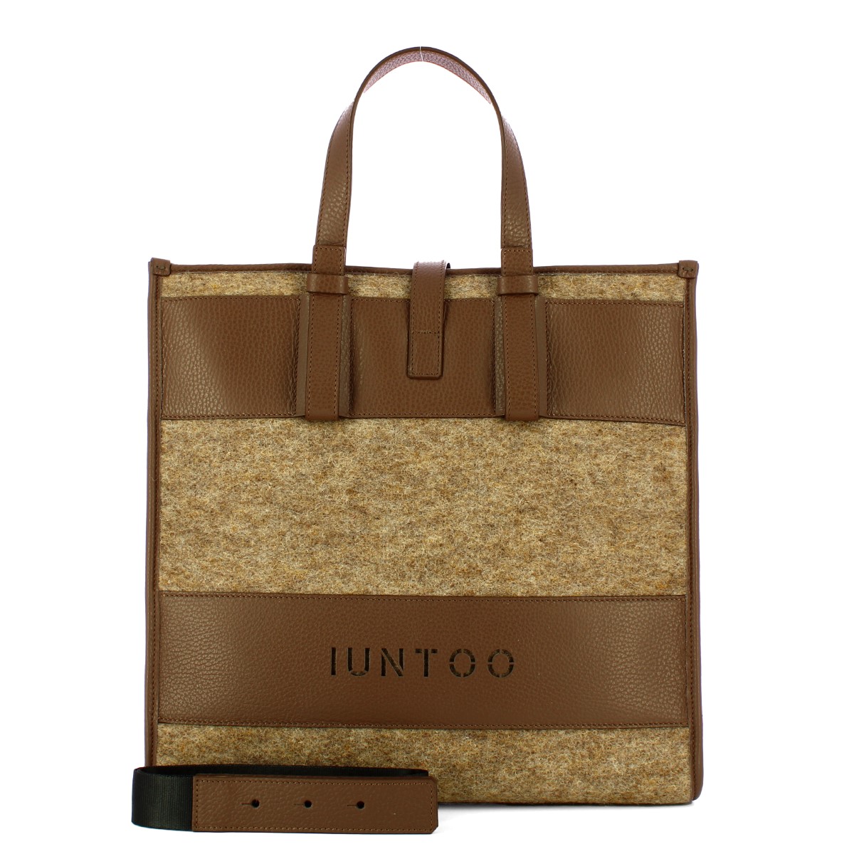 Iuntoo Shopper Grande Caldo Essenziale Fango Lana Cotta Fango - 4 Iuntoo Shopper Grande Caldo Essenziale Fango Lana Cotta Fango - 4