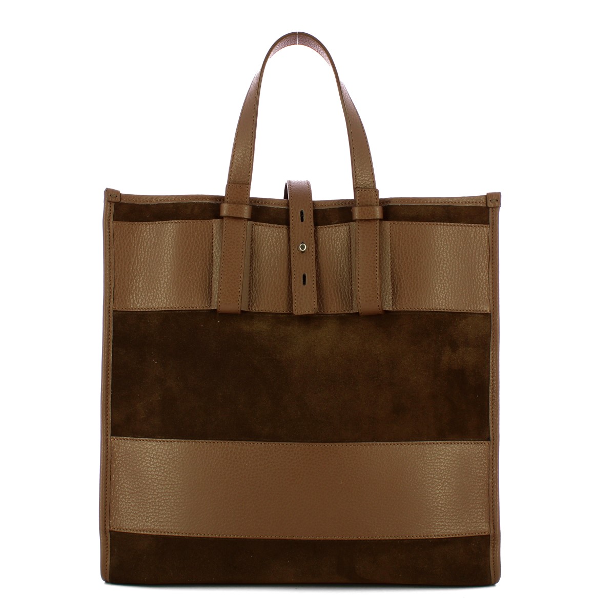 Iuntoo Shopper Grande Camoscio Essenziale Fango - 3 Iuntoo Shopper Grande Camoscio Essenziale Fango - 3