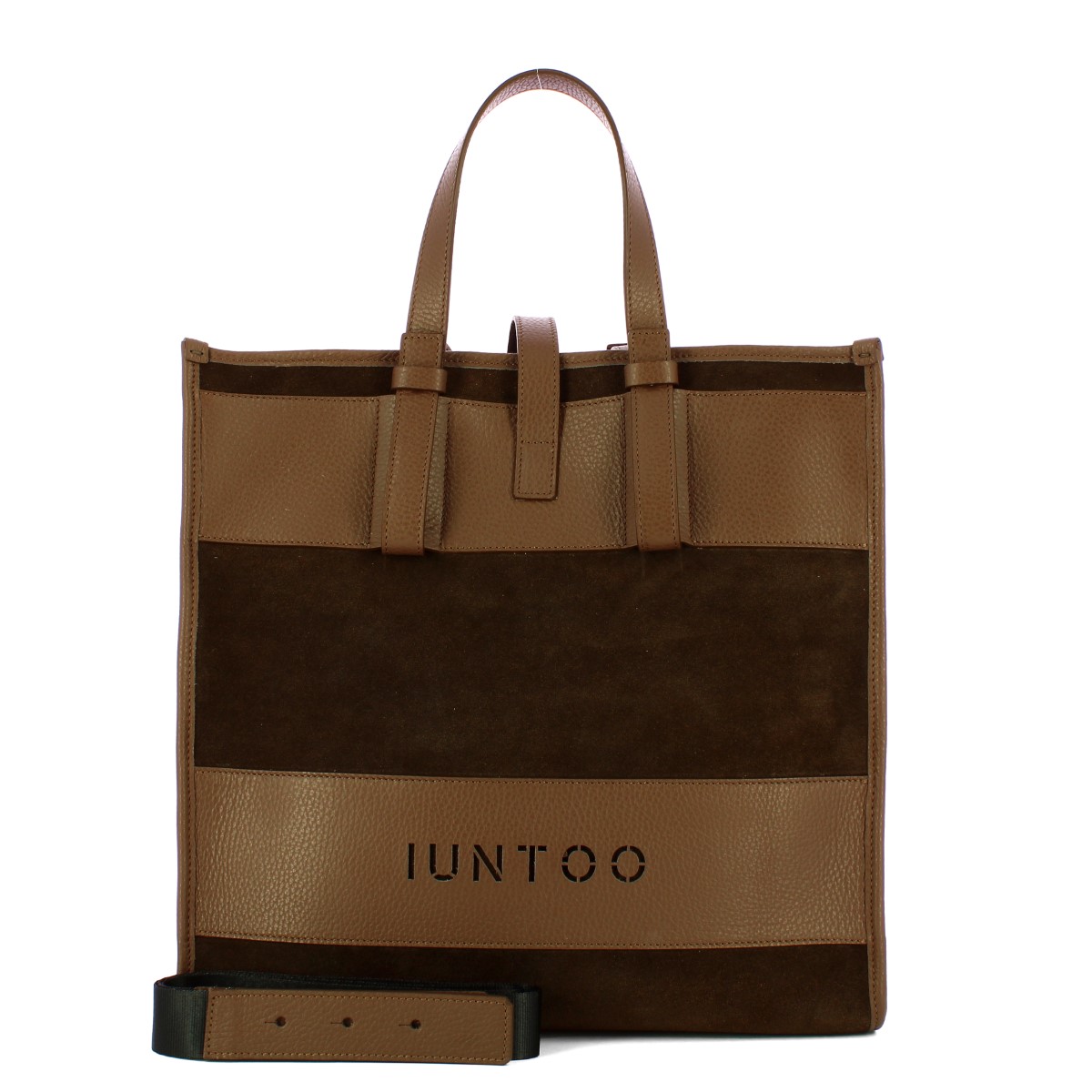 Iuntoo Shopper Grande Camoscio Essenziale Fango - 4 Iuntoo Shopper Grande Camoscio Essenziale Fango - 4