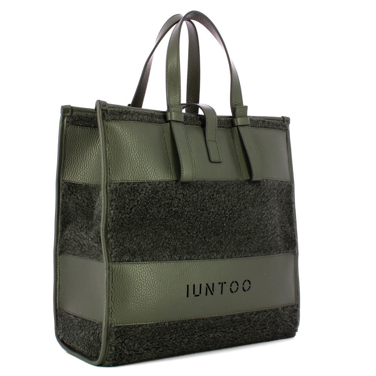 Iuntoo Shopper Grande Orsetto Essenziale Grigio Teddy Grigio - 2 Iuntoo Shopper Grande Orsetto Essenziale Grigio Teddy Grigio - 2