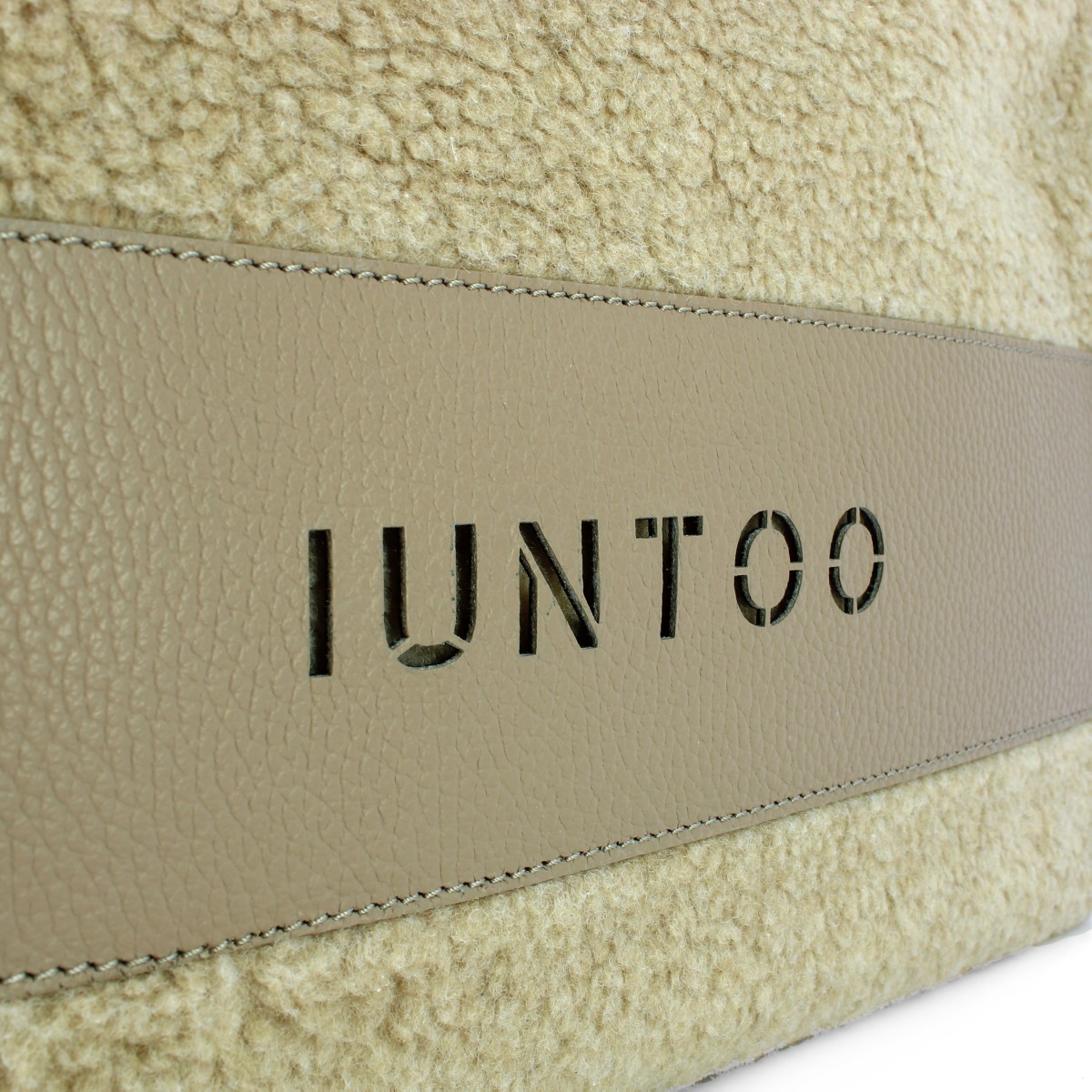 Iuntoo Shopper Grande Orsetto Essenziale Taupe Teddy Taupe - 5 Iuntoo Shopper Grande Orsetto Essenziale Taupe Teddy Taupe - 5