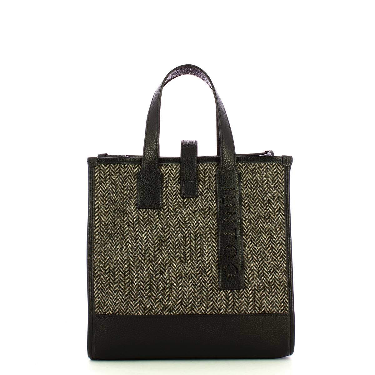 Iuntoo New Tote Piccola Nero + Spigato Nero - 1