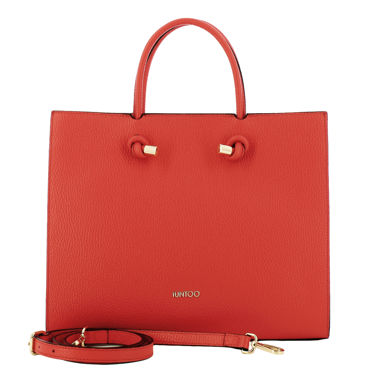 Iuntoo Borsa a mano Grande Nodo Armonia Arancio - 4