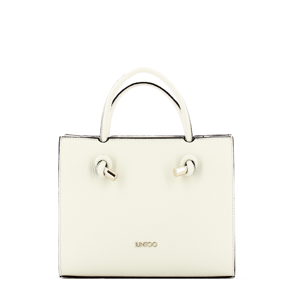 Iuntoo Borsa a mano Piccola Nodo Armonia Bianco - 1