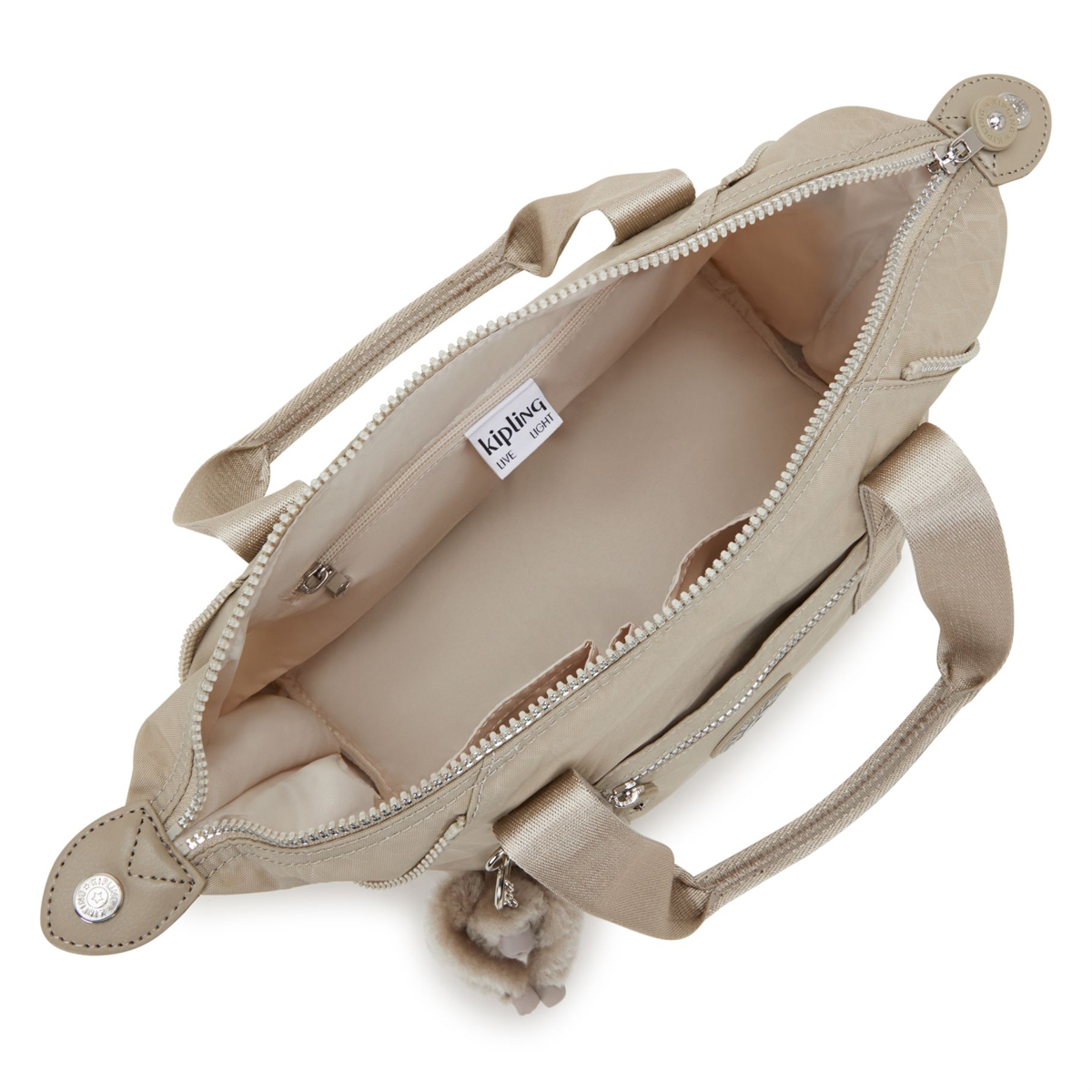 Kipling Borsa a mano Art Mini Glorious Beige Silver - 4