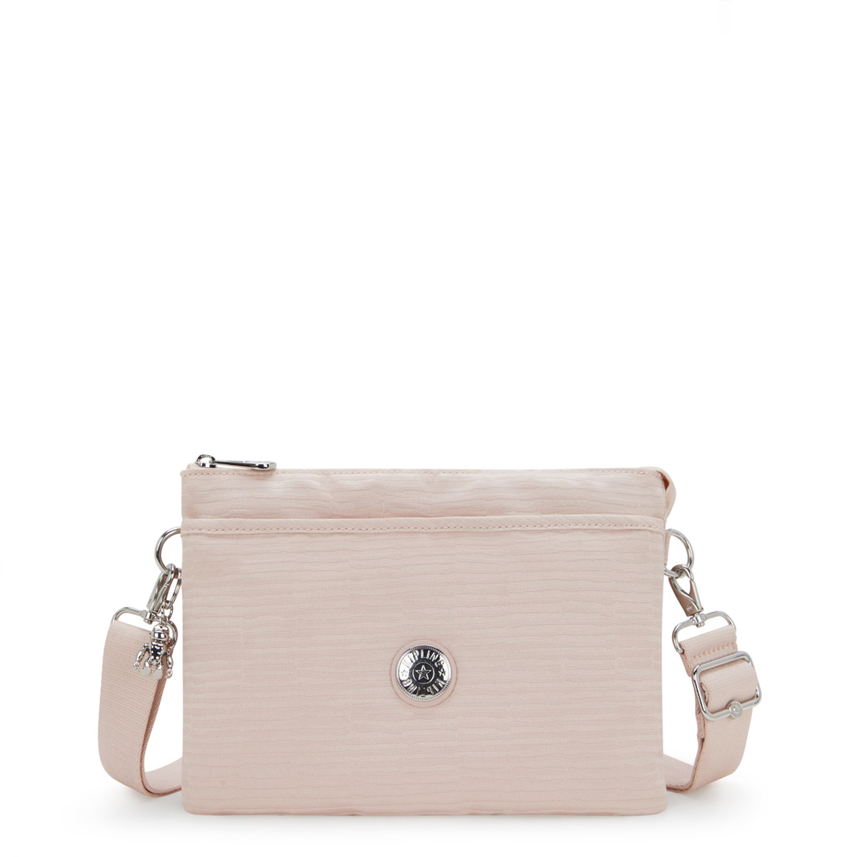 Kipling Tracolla Riri L Pink Pearl Jacquard - 1 Kipling Tracolla Riri L Pink Pearl Jacquard - 1