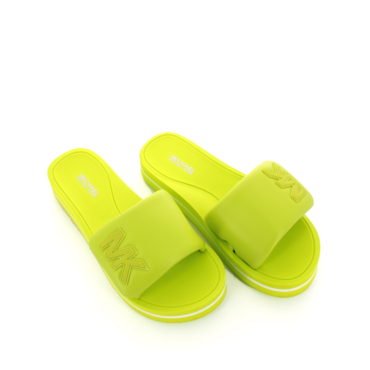 Michael Kors Sandalo MK Platform Slide Puffy BRT Limenade - 4
