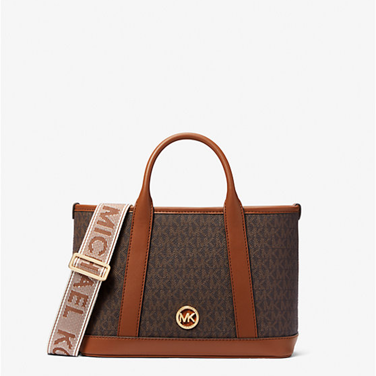 Michael Kors Borsa a mano Luisa piccola con logo Brn/Luggage - 1
