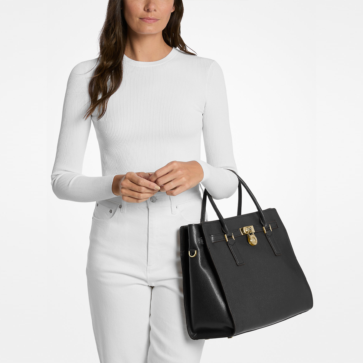 Michael Kors Borsa a mano Hamilton Moderne Large Black - 3 Michael Kors Borsa a mano Hamilton Moderne Large Black - 3