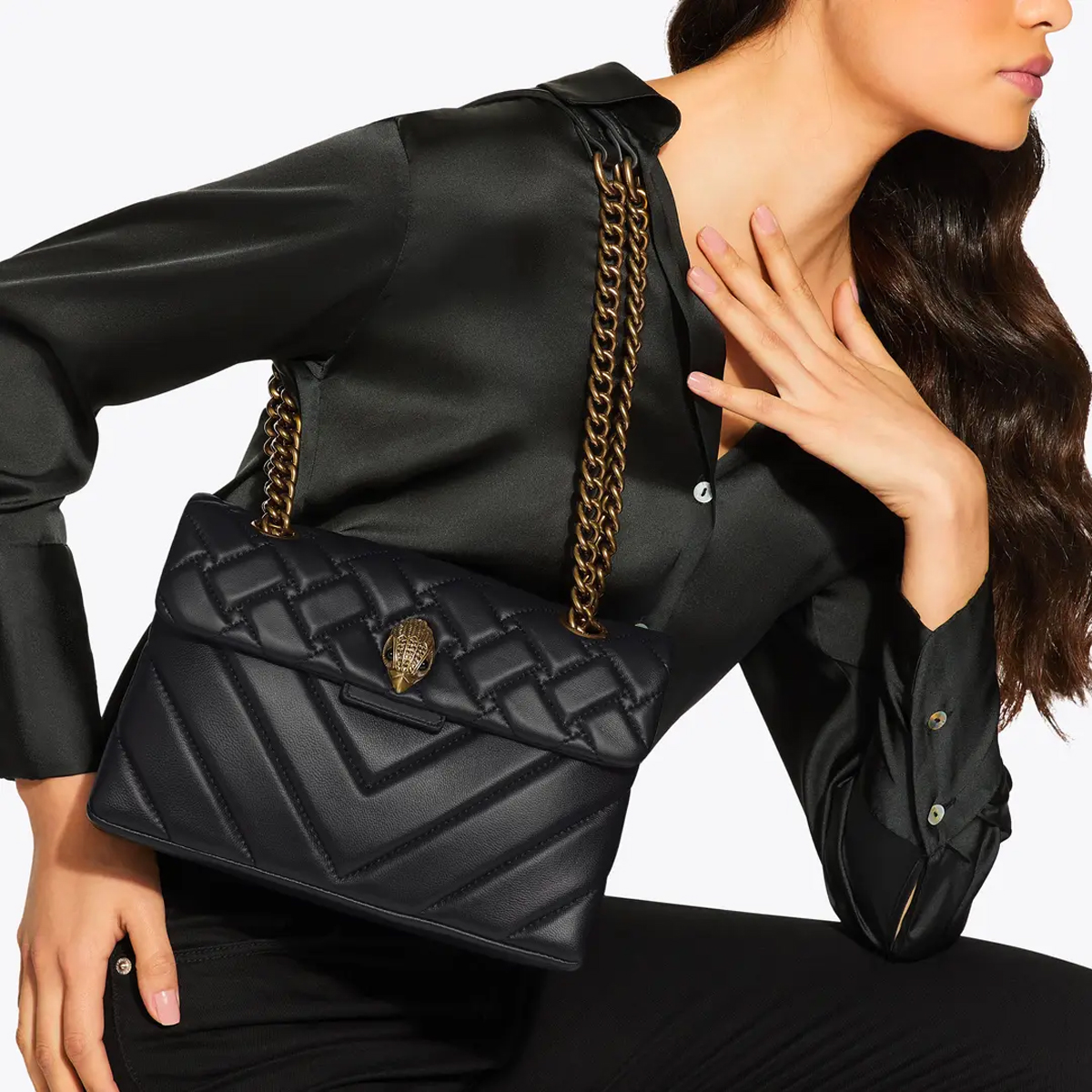 KUGE Borsa a spalla Kensington Bag Large Black - 2