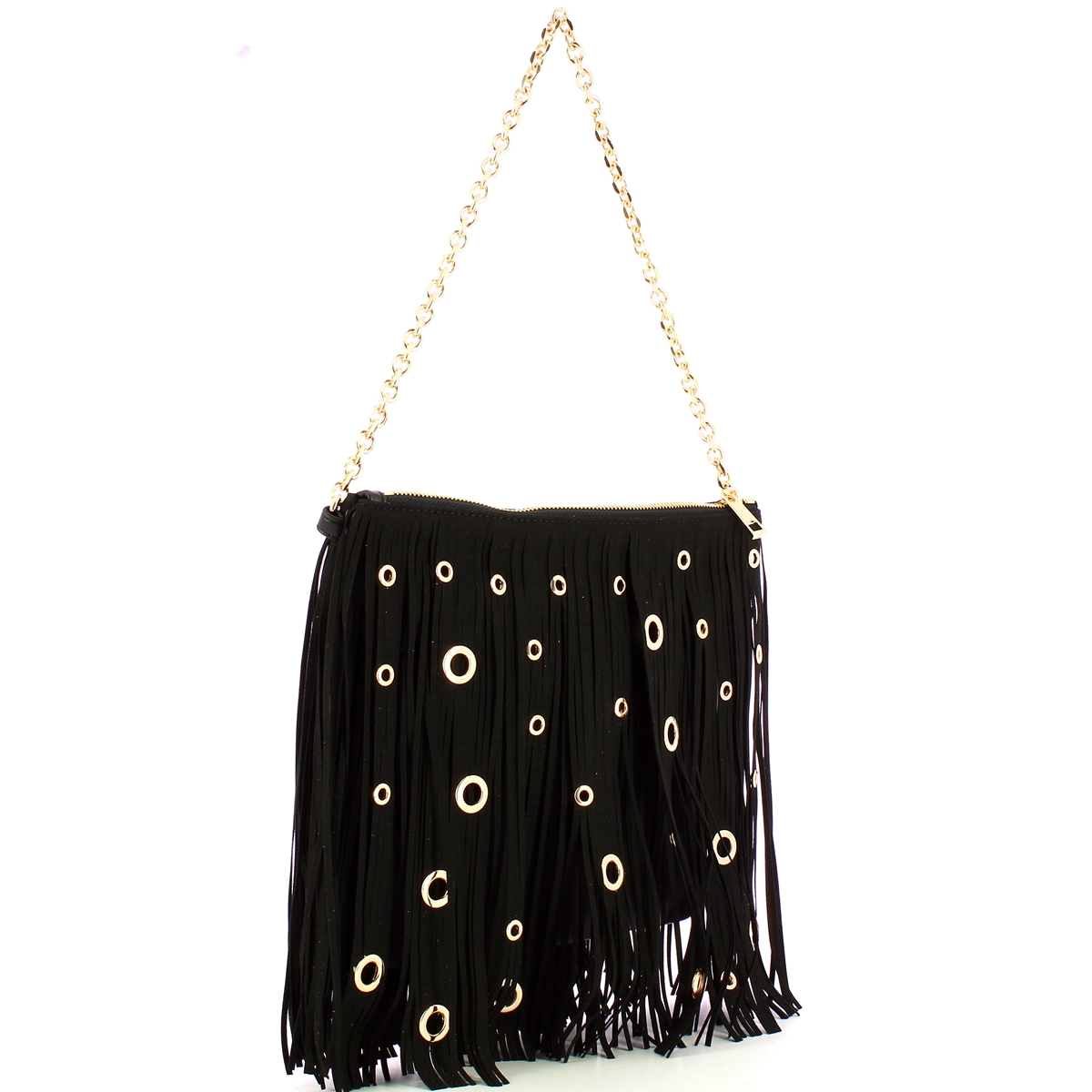 La Carrie Pochette Night Edition Fringes Black - 2