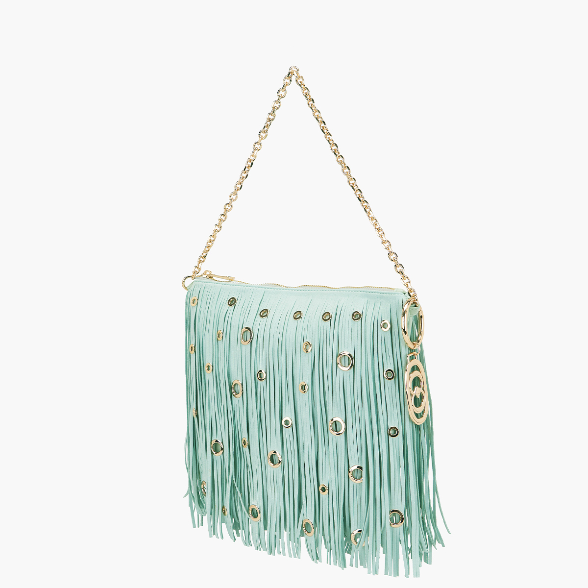 La Carrie Pochette Night Edition Fringes Mint - 2