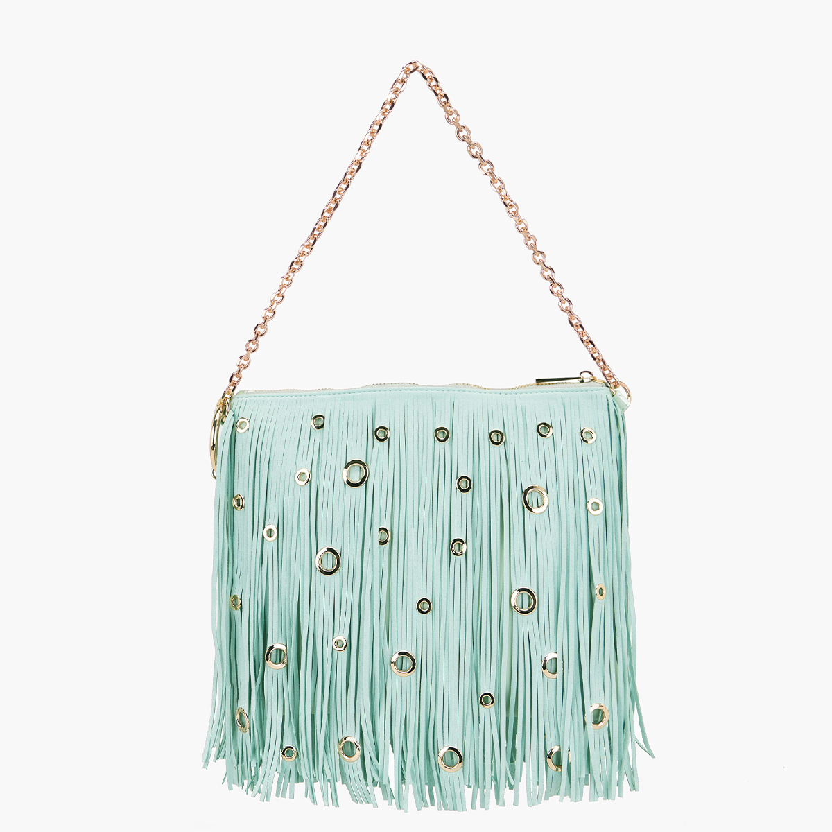 La Carrie Pochette Night Edition Fringes Mint - 3