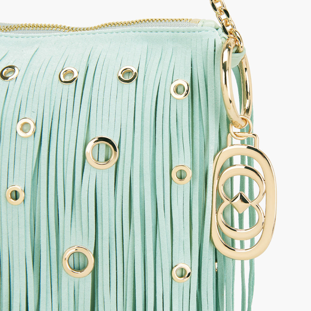 La Carrie Pochette Night Edition Fringes Mint - 4