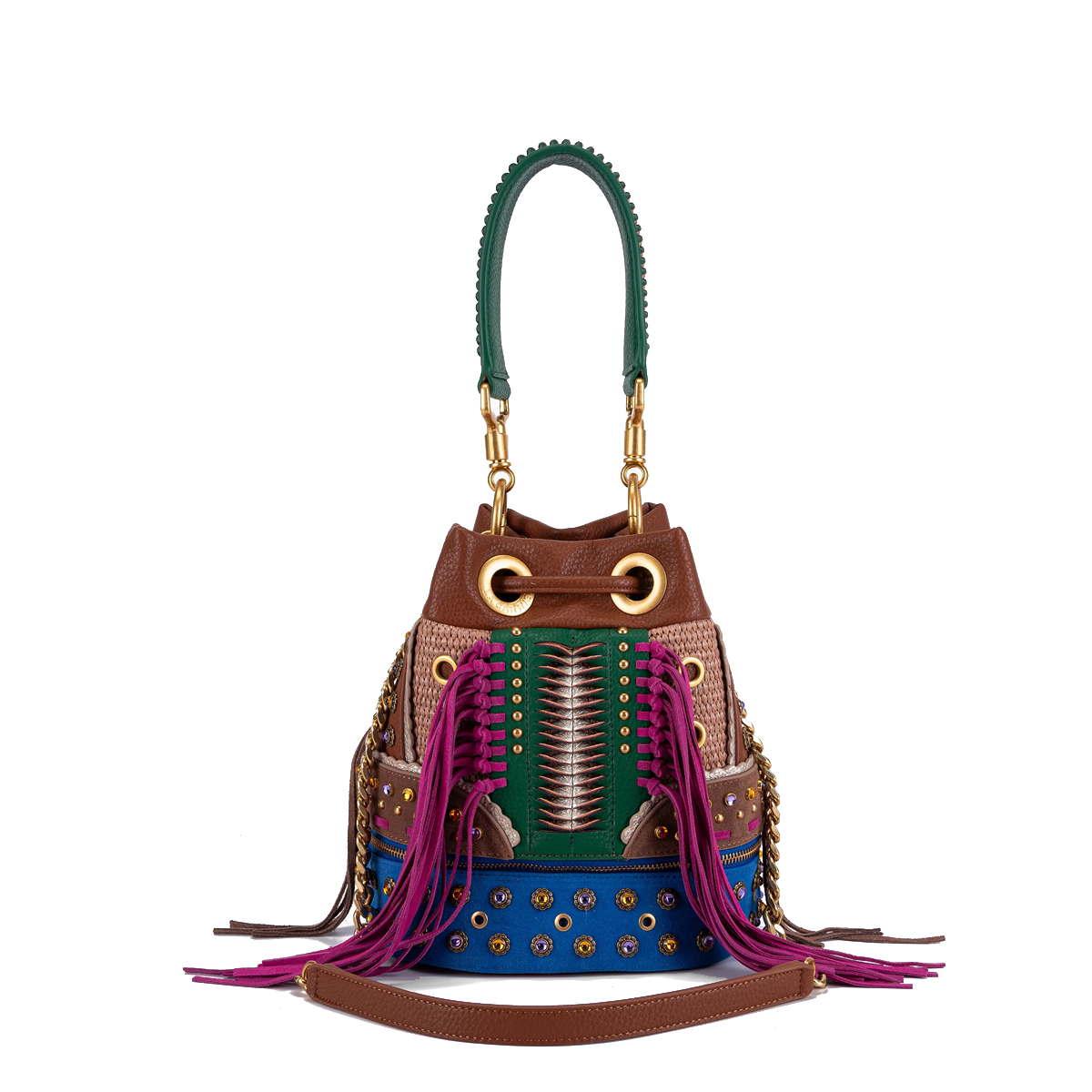La Carrie Borsa a Secchiello Ficus Multicolor - 3