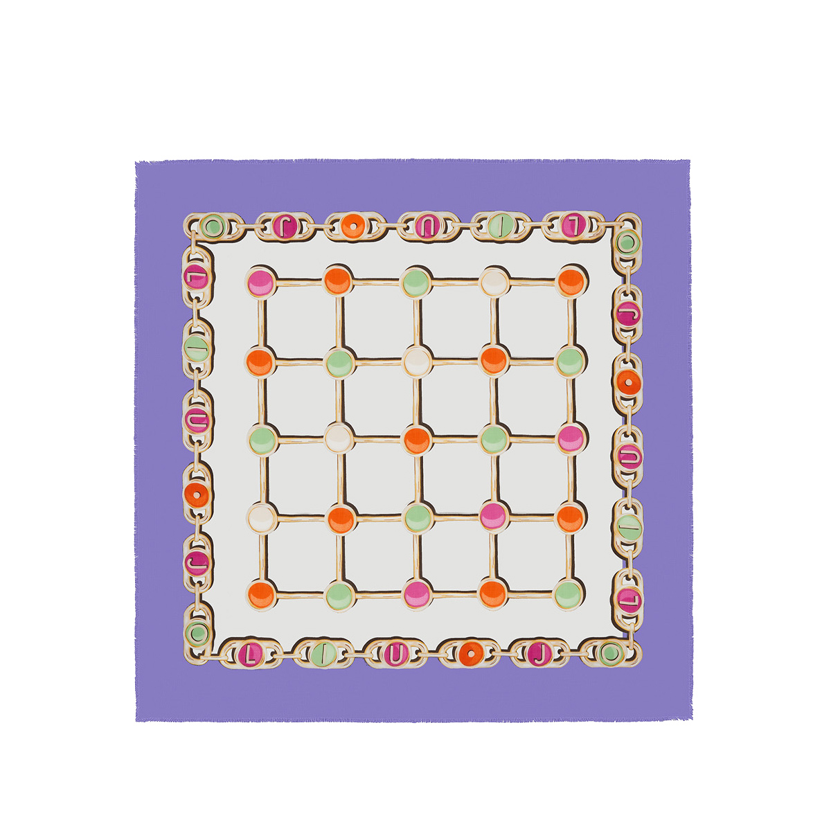 Liu Jo Foulard con stampa bijoux Summer Lilac - 1 Liu Jo Foulard con stampa bijoux Summer Lilac - 1