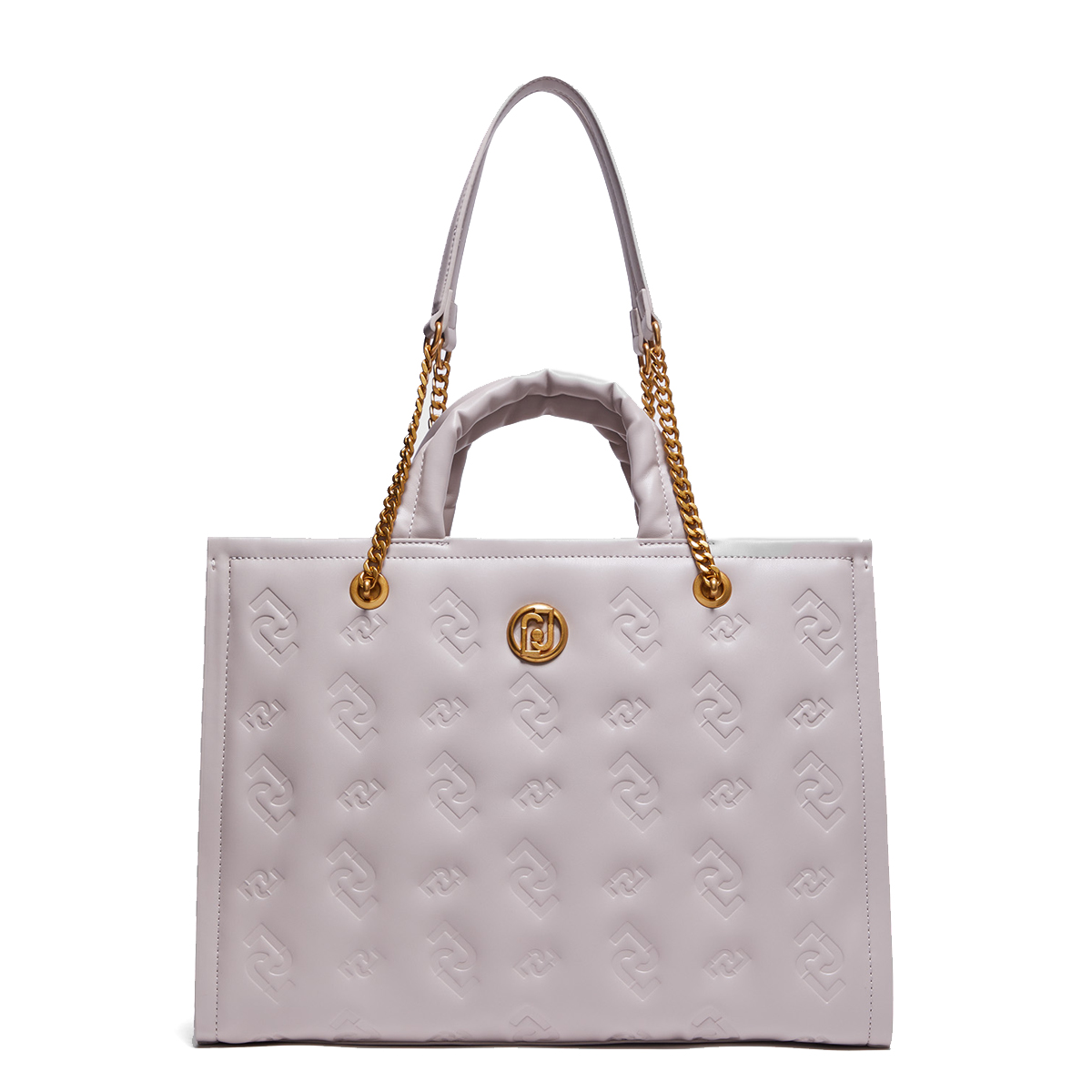 Liu Jo Shopping Bag Ecosostenibile con logo embossed Bone - 1 Liu Jo Shopping Bag Ecosostenibile con logo embossed Bone - 1