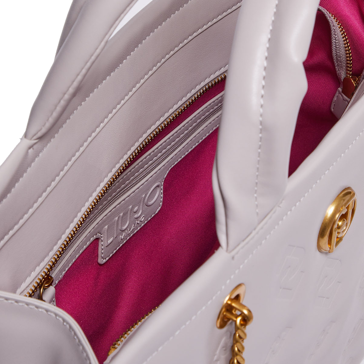Liu Jo Shopping Bag Ecosostenibile con logo embossed Bone - 5 Liu Jo Shopping Bag Ecosostenibile con logo embossed Bone - 5