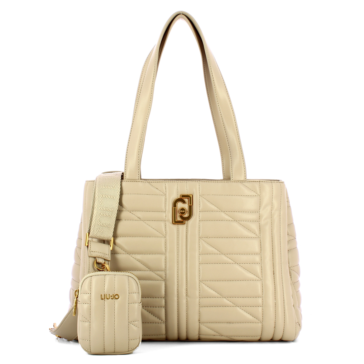 Liu Jo Shopper Ecosostenibile matelassè Taupe - 4 Liu Jo Shopper Ecosostenibile matelassè Taupe - 4