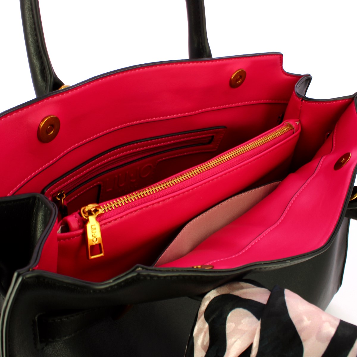 Liu Jo Borsa a mano Large con foulard Nero - 5 Liu Jo Borsa a mano Large con foulard Nero - 5