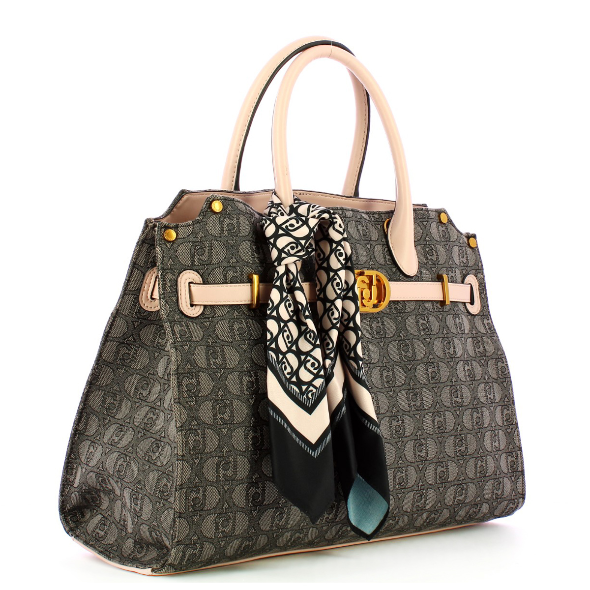 Liu Jo Borsa a mano Large logata con foulard Nero - 2 Liu Jo Borsa a mano Large logata con foulard Nero - 2
