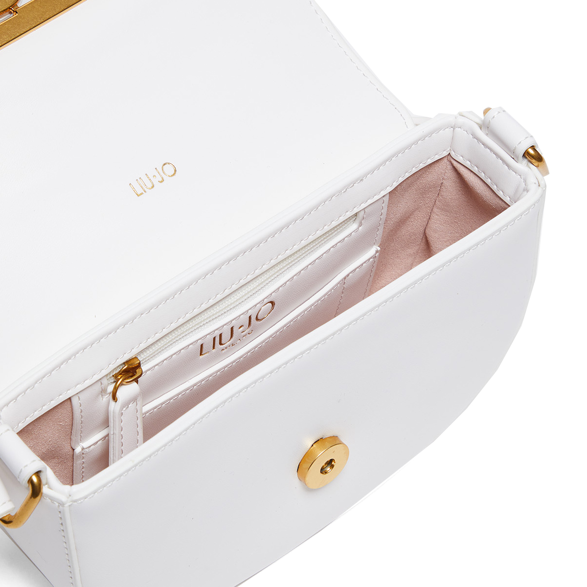 Liu Jo Borsa a spalla Medium con logo Off White - 5 Liu Jo Borsa a spalla Medium con logo Off White - 5