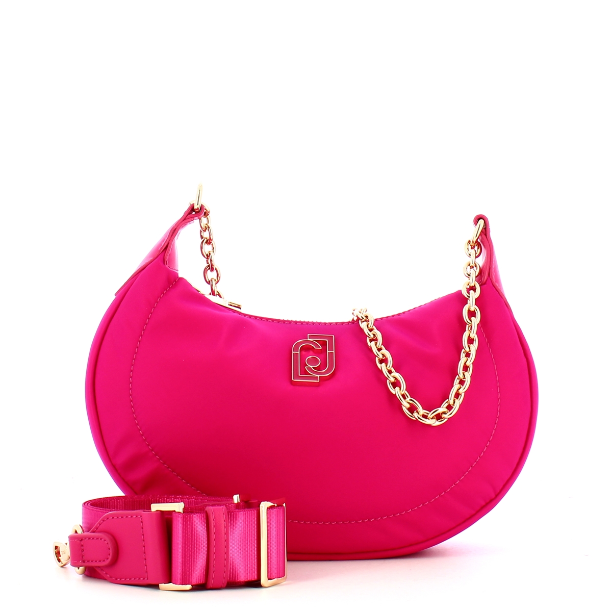 Liu Jo Borsa a spalla Ecosostenibile in Nylon Dark Fuxia - 4 Liu Jo Borsa a spalla Ecosostenibile in Nylon Dark Fuxia - 4