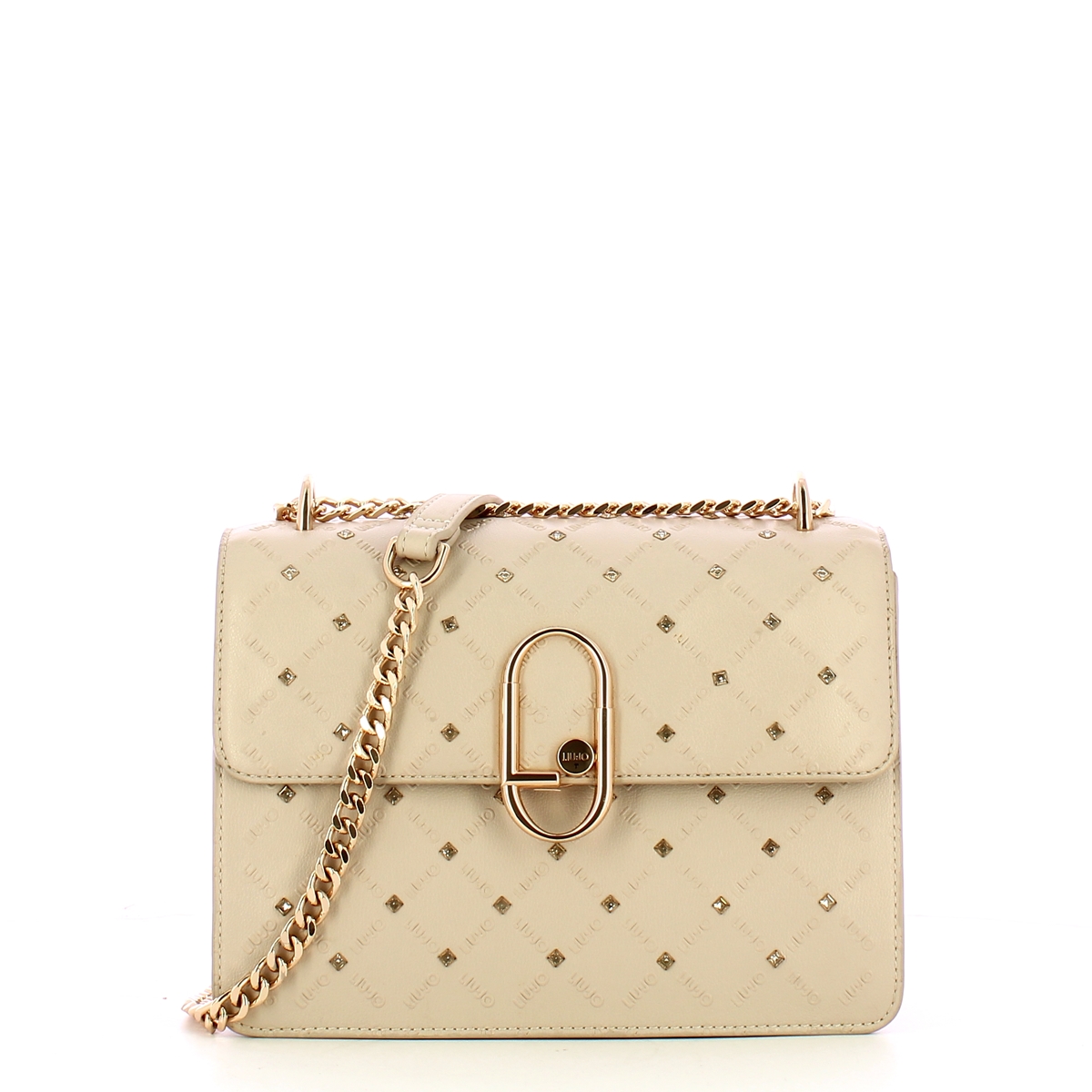 Liu Jo Borsa a tracolla con strass Coffee Milk - 1 Liu Jo Borsa a tracolla con strass Coffee Milk - 1