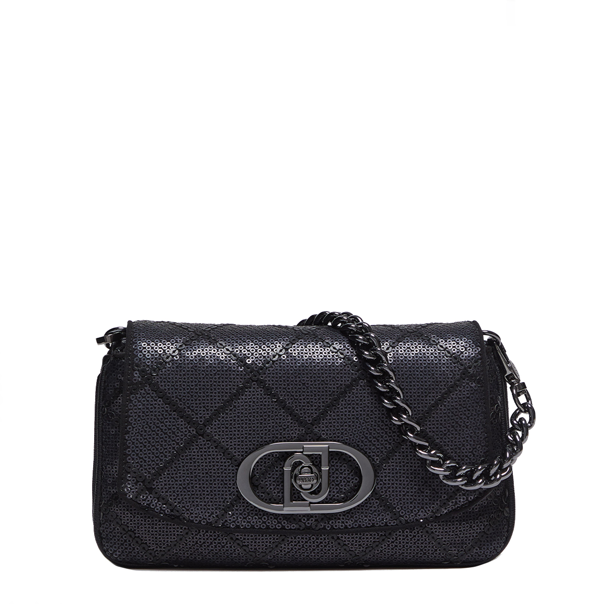 Liu Jo Borsa a spalla con paillettes Black - 1 Liu Jo Borsa a spalla con paillettes Black - 1