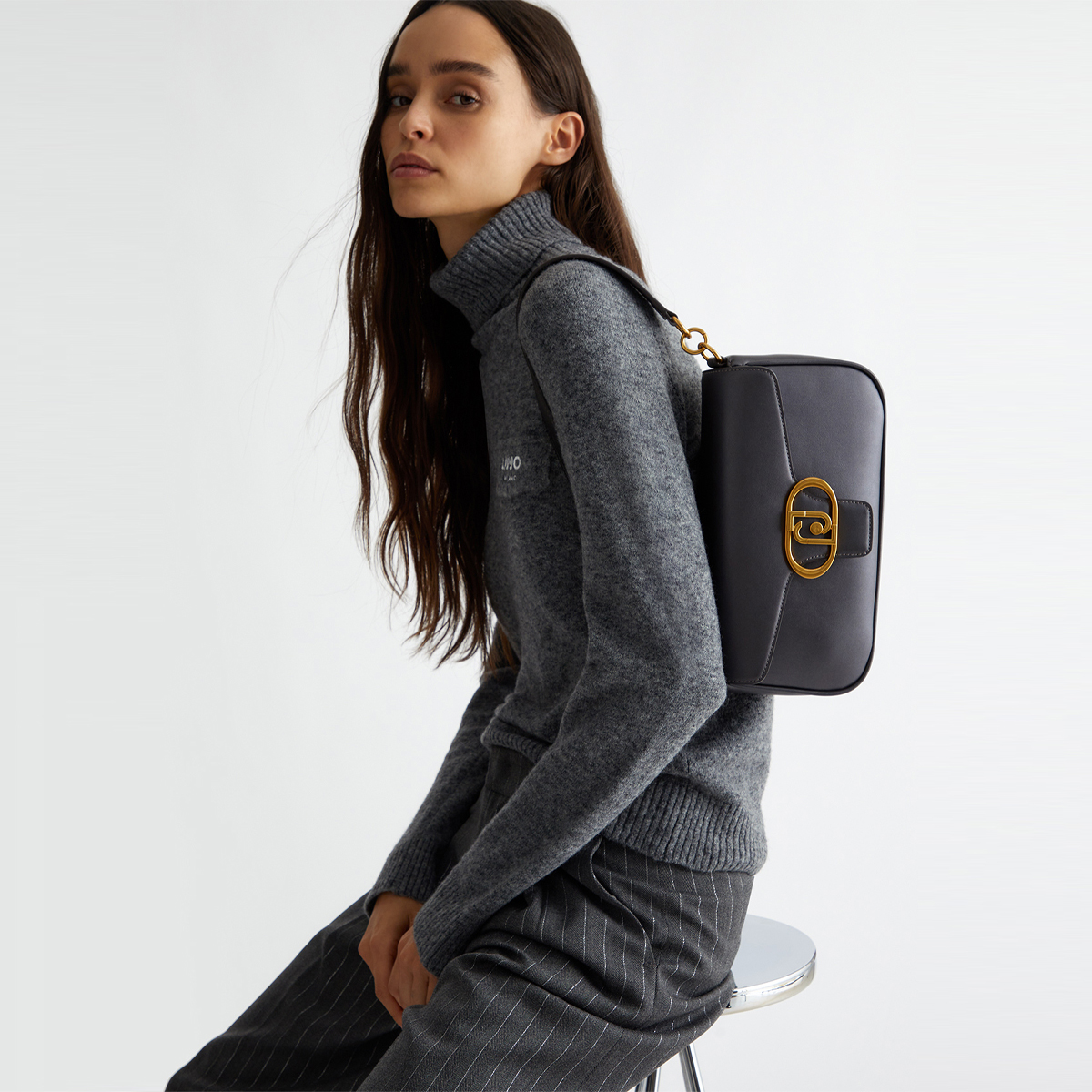 Liu Jo Borsa a spalla logo Black - 2 Liu Jo Borsa a spalla logo Black - 2