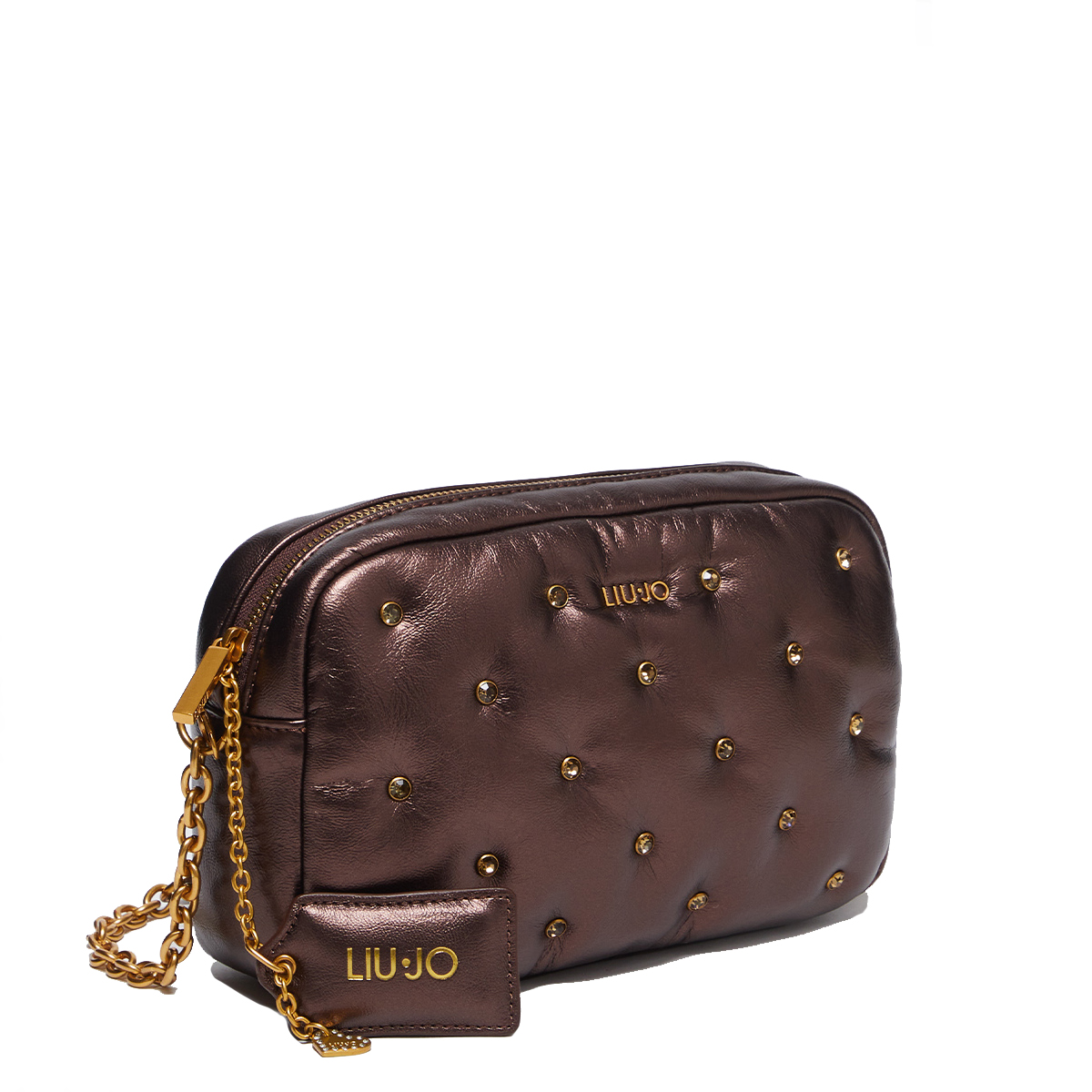 Liu Jo Tracolla Glossy con strass Brown Stone Met. - 3 Liu Jo Tracolla Glossy con strass Brown Stone Met. - 3