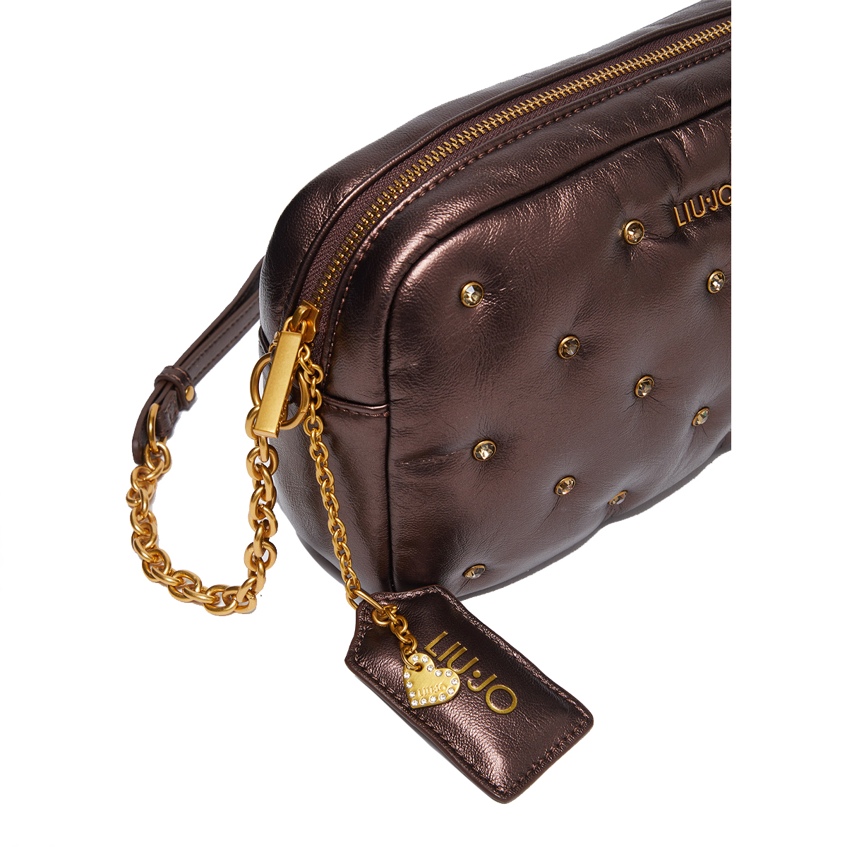 Liu Jo Tracolla Glossy con strass Brown Stone Met. - 6 Liu Jo Tracolla Glossy con strass Brown Stone Met. - 6