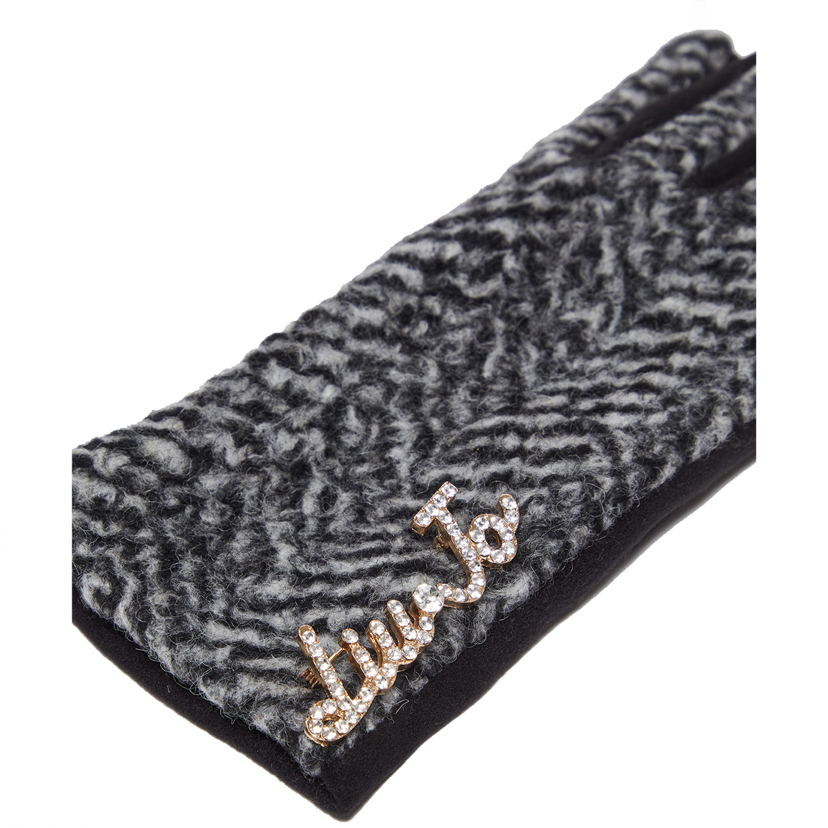 Liu Jo Guanti con spilla Bianco Nero - 3