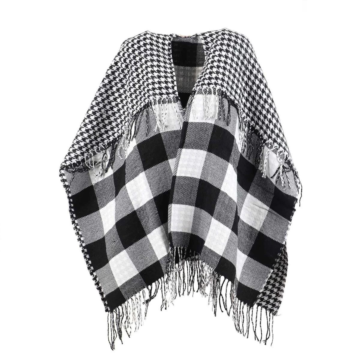 Liu Jo Cloack Poncho Bianco Nero - 1 Liu Jo Cloack Poncho Bianco Nero - 1
