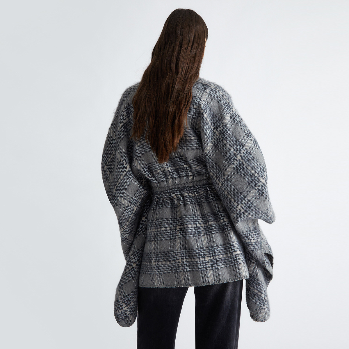 Liu Jo Poncho Pied de Poule Grey Cloud - 3 Liu Jo Poncho Pied de Poule Grey Cloud - 3