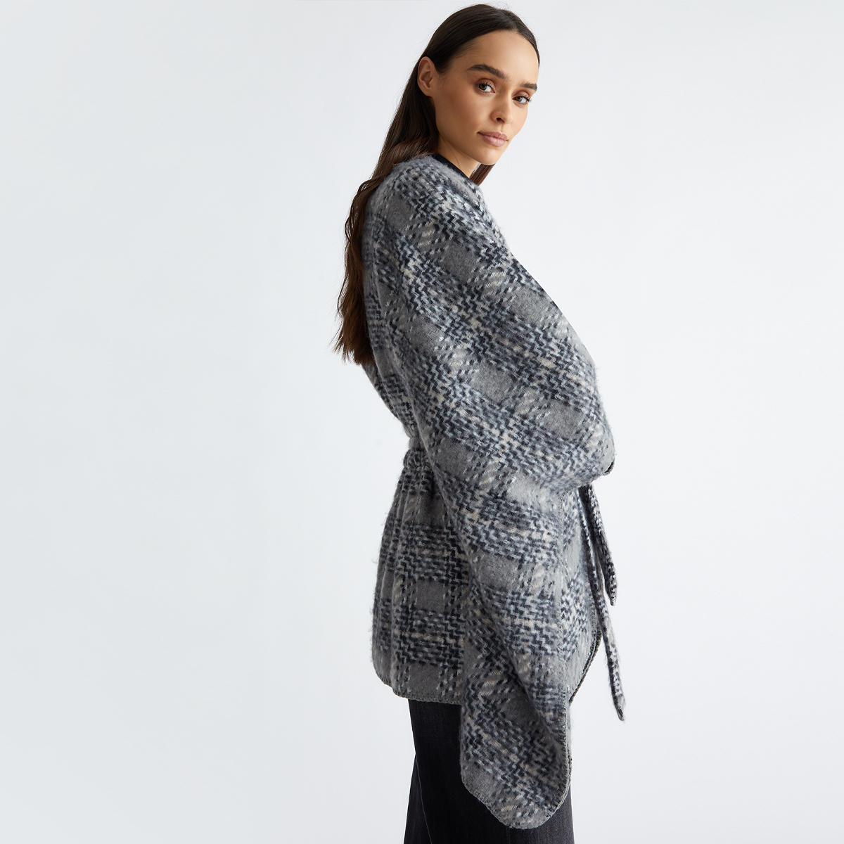 Liu Jo Poncho Pied de Poule Grey Cloud - 5 Liu Jo Poncho Pied de Poule Grey Cloud - 5