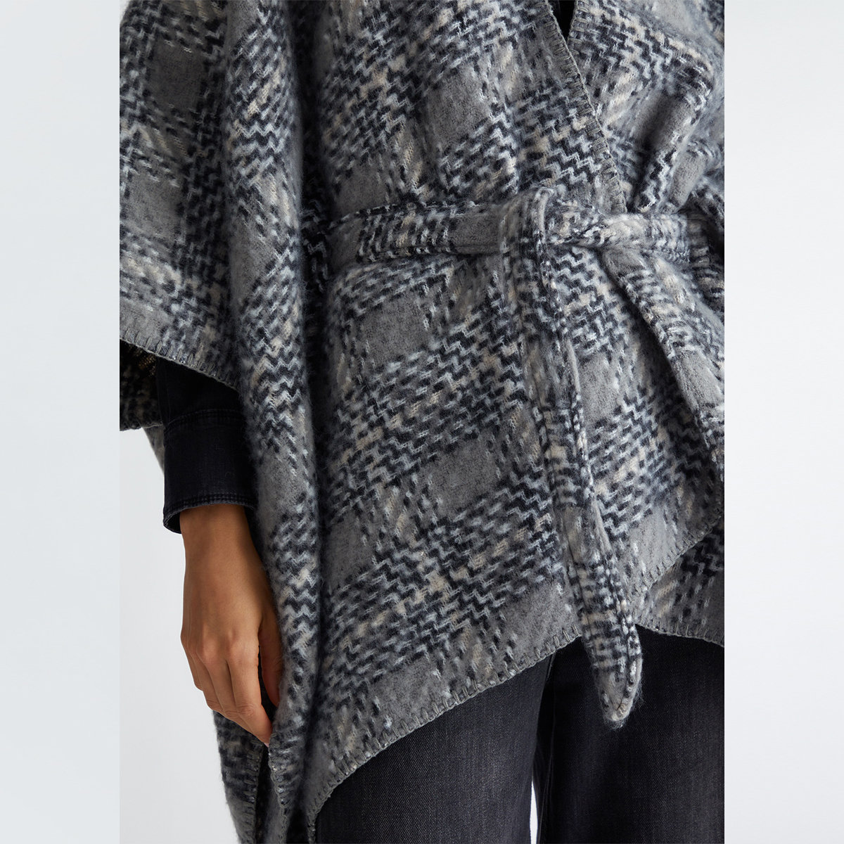Liu Jo Poncho Pied de Poule Grey Cloud - 6 Liu Jo Poncho Pied de Poule Grey Cloud - 6