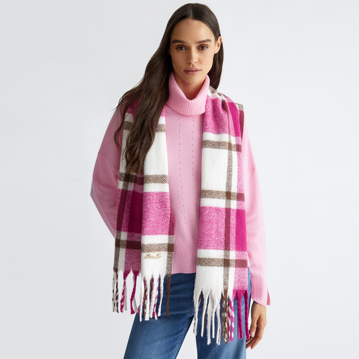Liu Jo Scialle Jacquard Fucsia - 2 Liu Jo Scialle Jacquard Fucsia - 2