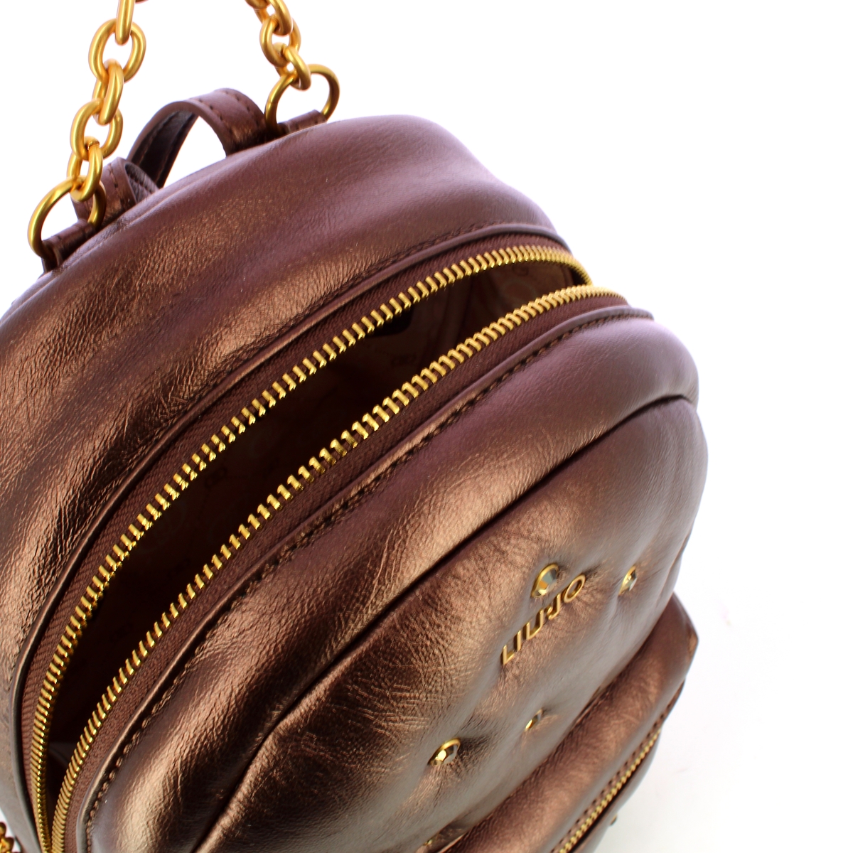 Liu Jo Zainetto Glossy con strass Brown Stone Met. - 4 Liu Jo Zainetto Glossy con strass Brown Stone Met. - 4