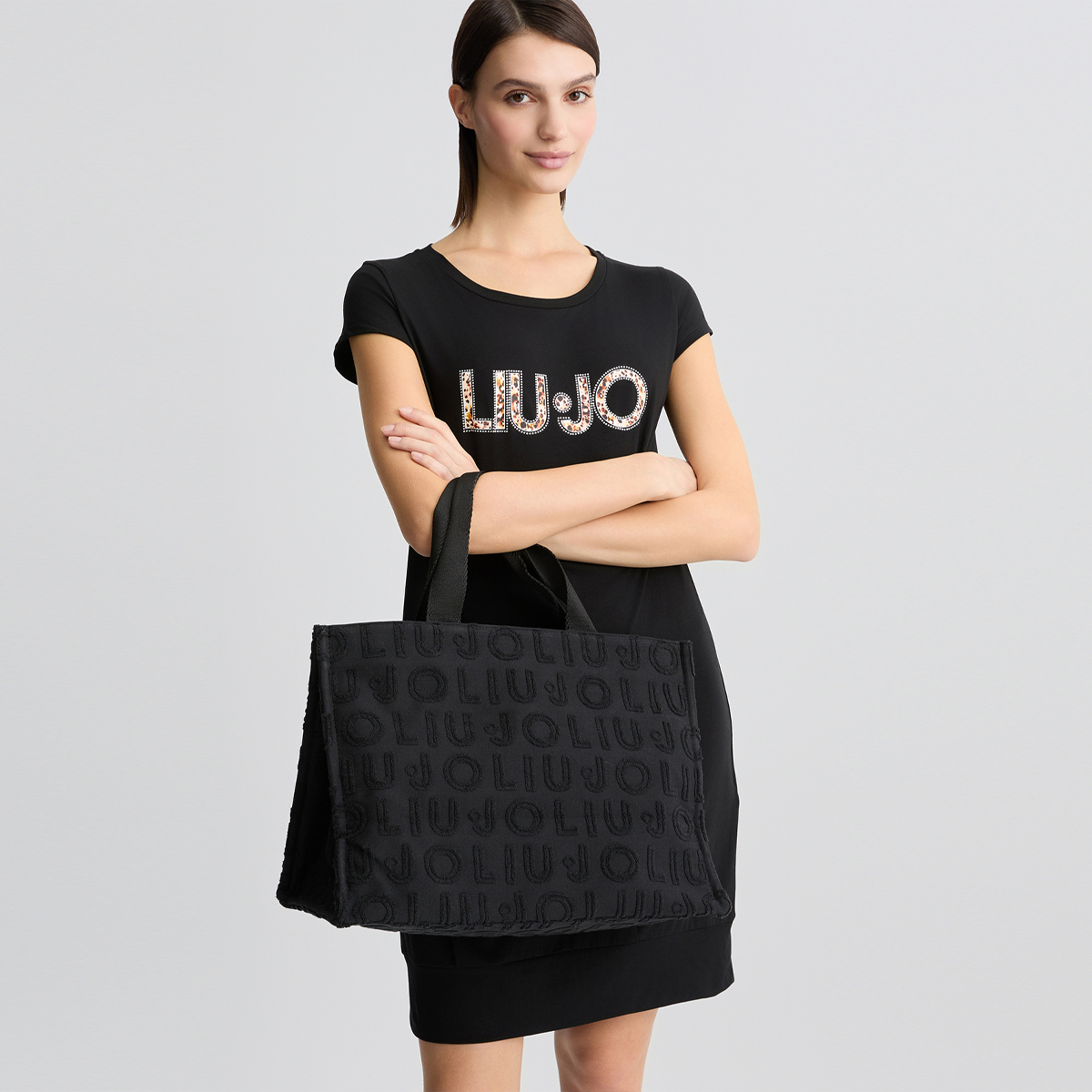 Liu Jo Tote Bag Jacquard Black - 2 Liu Jo Tote Bag Jacquard Black - 2