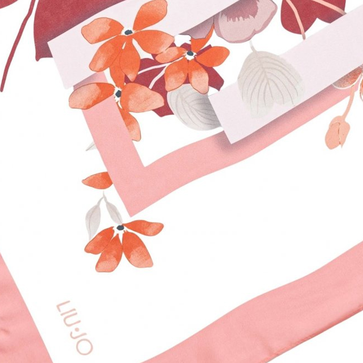 Liu Jo Foulard Cloudy Coral with logo - 2 Liu Jo Foulard Cloudy Coral with logo - 2